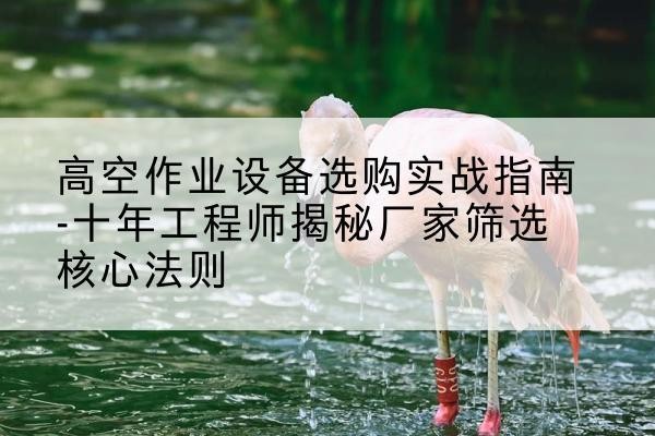 桥西剪叉式升降机厂家-高空作业设备选购实战指南-十年工程师揭秘厂家筛选核心法则