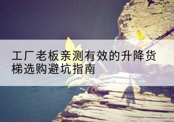 桥西升降货梯怎么选-工厂老板亲测有效的升降货梯选购避坑指南